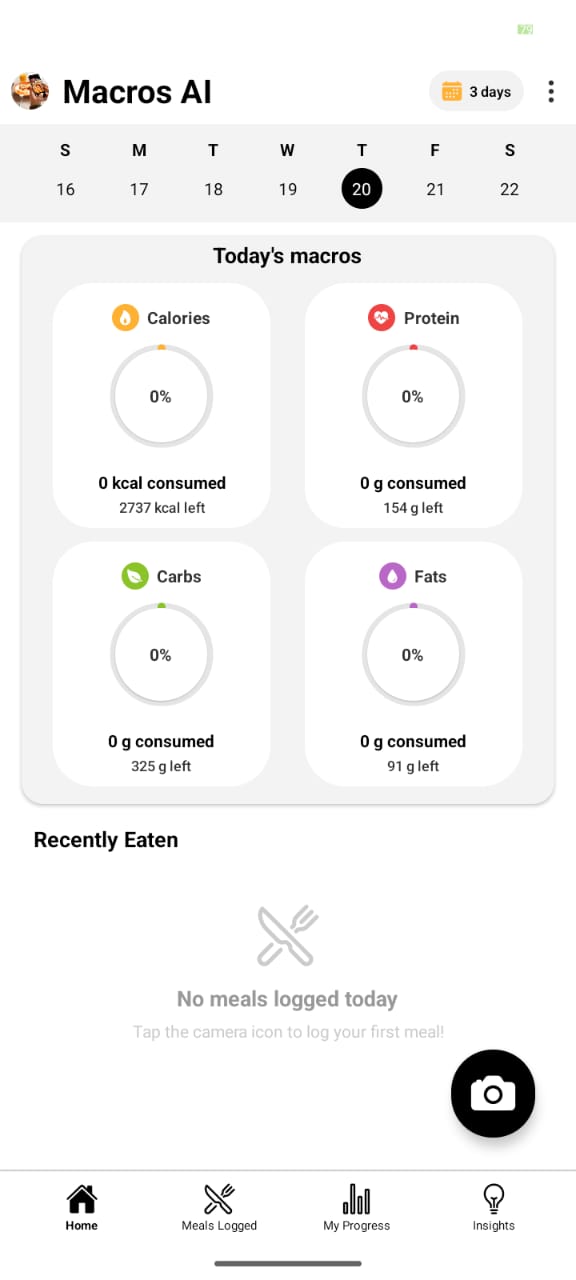 Macros AI App Interface